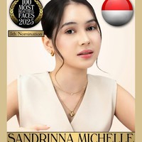 Sandrina Michelle menjadi langganan daftar wanita tercantik. Dalam TC Candler 100 Most Beautidul Faces, aktris 18 tahun ini sudah dinominasikan lima kali.Foto: Instagram @tccandler