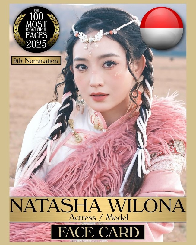 Aktris lain yang dinominaskan sebagai wanita tercantik adalah Natasha Wilona. Natasha dikenal sebagai aktris yang membintangi sinetron Anak Jalanan. Foto: Instagram @tccandler