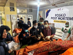 Tim DVI Polda Sumbar Identifikasi 174 dari 200 Korban Tewas Akibat Banjir
