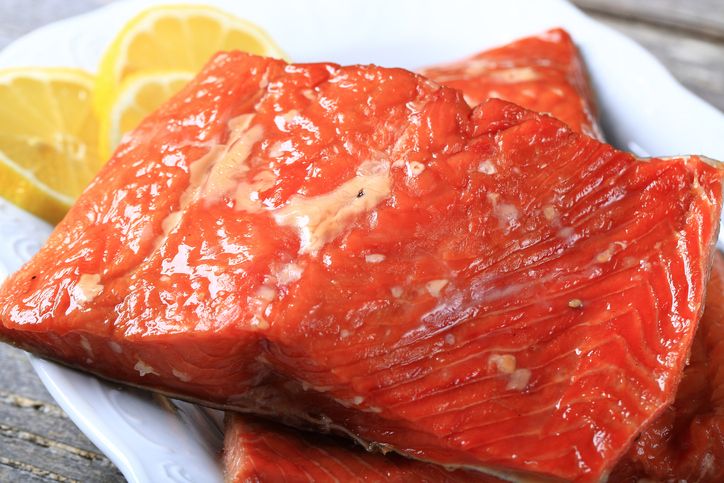 Candied salmon. Ilustrasi