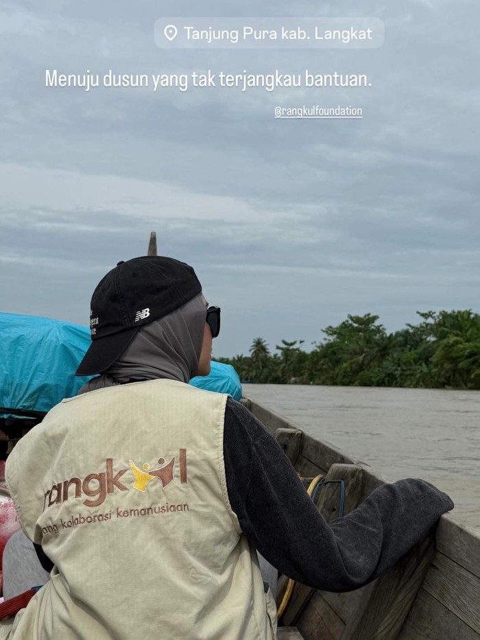 Zaskia Adya Mecca cerita kondisi mencekam di titik lokasi banjir dan longsor Aceh, apalagi saat malam hari.