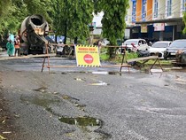 Jalan Palembang-Betung Langganan Banjir, Camat AAL Imbau Warga Bersabar