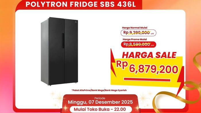 Kulkas 436L Diskon Gede di Transmart Full Day Sale!