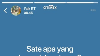 Teka-teki receh, “Sate apa yang banyak keretanya? Sate siun.” Permainan kata dari stasiun, ciri khas jokes bapak-bapak Foto: instagram.com/@cititex.jakarta