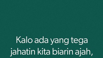 Sindiran jenaka: jika ada yang berbuat jahat biarkan saja, biar Iwan yang fales. Permainan kata dari iwal/biarin, tapi dialihkan ke penyanyi Iwan Fals. Foto: instagram.com/@cititex.jakarta