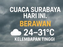 Cuaca Surabaya Hari Ini: Berawan, Suhu 24-31 Derajat dan Kelembapan Tinggi