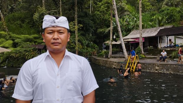 Ketua Pengelola Lembah Arca I Made Agus Suciarta Ketua Pengelola Lembah Arca, I Made Agus Suciarta, di Lembah Arca, Karangasem, Bali, Sabtu (29/11/2025).