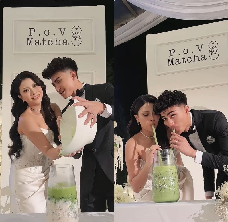 Resmi Menikah, Hanum Mega Langsung Racik Matcha di Pesta