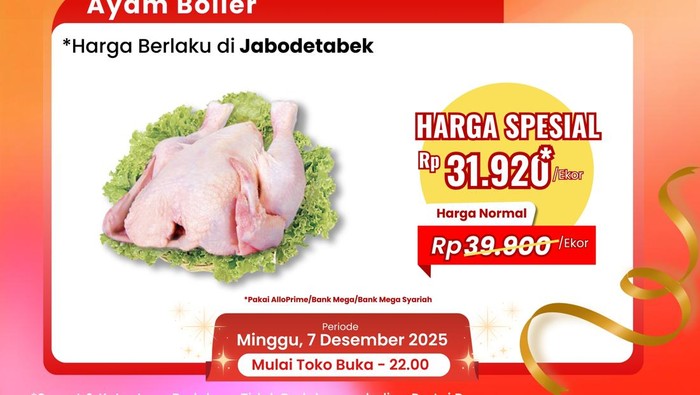Merapat! Ayam Broiler di Transmart Full Day Sale Diskon Gede-gedean