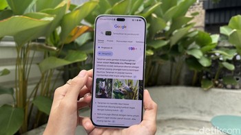 Google pun akan memberikan jawaban dari hasil pencarian gambar kita setelah memencet tombol AI Camera Button di Honor 400 Lite. Foto: Rizqy Nur Amalia/detikINET