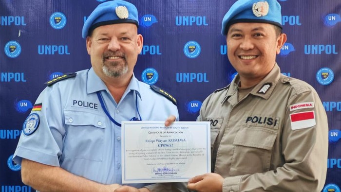 Bantu Warga di Sudan Selatan, Anggota Polres Klaten Dapat Penghargaan PBB