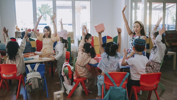 Ilustrasi sekolah Montessori