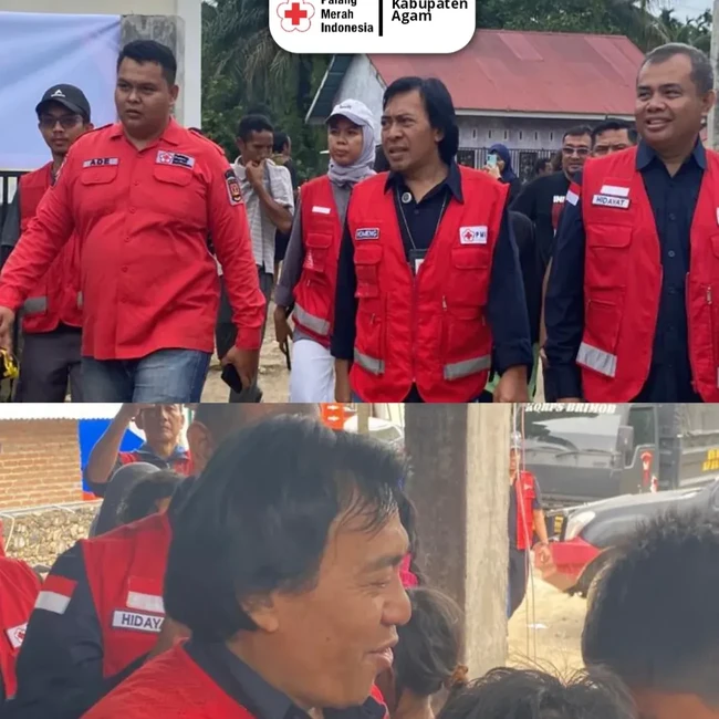 Aksi Komeng Jadi Relawan PMI Bantu Ceriakan Korban Banjir di Sumatera