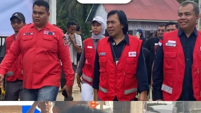 Aksi Komeng Jadi Relawan PMI Bantu Ceriakan Korban Banjir di Sumatera