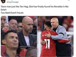 Mo Salah dan Slot Berseteru, Netizen Bandingkan dengan Ronaldo