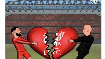 Pemandangan yang tidak mengenakkan bagi Liverpool. Foto: X.com