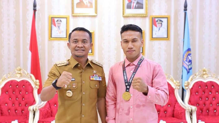 Anggota Satpol PP Bone Raih Emas Kejurnas Kun Khmer 2025, Bupati Apresiasi