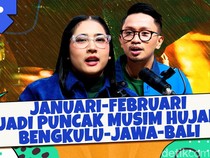 Januari-Februari Jadi Puncak Musim Hujan Bengkulu-Jawa-Bali