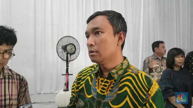 Direktur Industri Logam Kementerian Perindustrian RI, Dodiet Prasetyo di PT Garuda Yamato Steel (GYS), Cikarang, Bekasi, Selasa (9/12/2025). (CNBC Indonesia/Ferry Sandi)