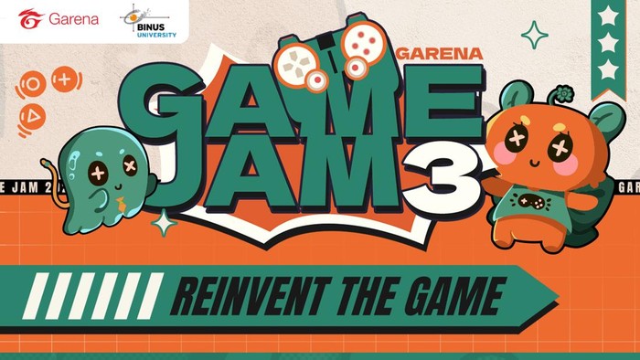 Garena akan kembali menggelar lomba bikin game. Rencananya kompetisi bertajuk Garena Game Jam 3: Reinvent The Game ini akan diselenggarakan pada 6-8 Februari 2026 di Binus University Jakarta.