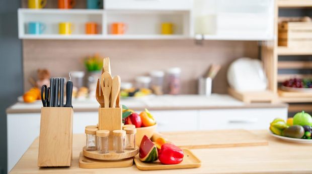 Ilustrasi meja dapur Ilustrasi meja dapur