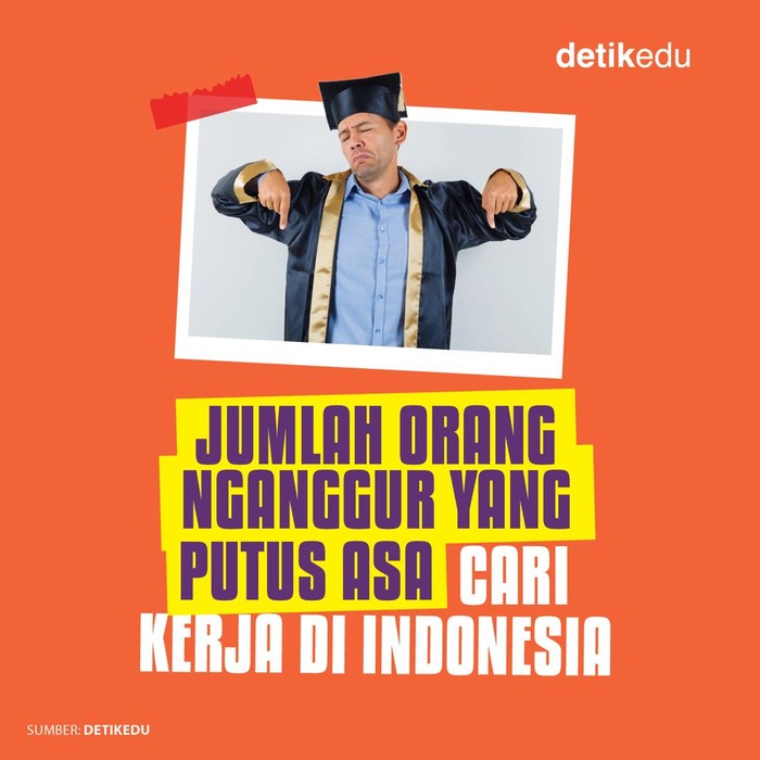Infografis Jumlah Orang Nganggur yang Putus Asa Cari Kerja di Indonesia