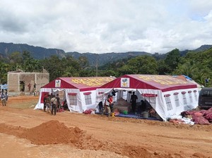 Kemensos Dirikan Kamp Pengungsian di Tanah Merah Tapanuli Tengah
