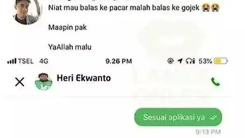 Mau kirim ke pacar malah jadi ke ojol. Foto: X/fahrejerk_