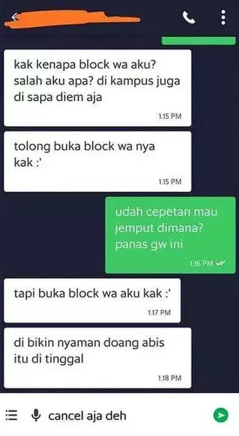 Kalau lagi nggak fokus, mending tunda dulu deh urusan bales chatnya. Daripada salah kirim kayak berikut ini, jadinya malu berat.