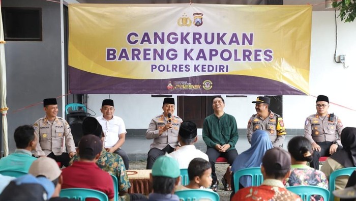 Cangkrukan Bareng Kapolres Kediri Hadirkan Ruang Dialog yang Lebih Akrab