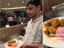 Pria Ini Ngambil Es Krim Stroberi Campur Kari Domba, Gimana Rasanya?