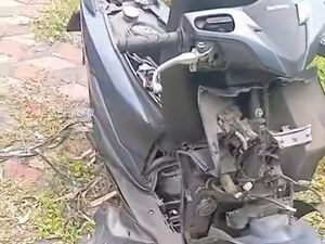 Motor Dipreteli Nangkring di TPU Ciputat Tangsel, Diduga Hasil Curian