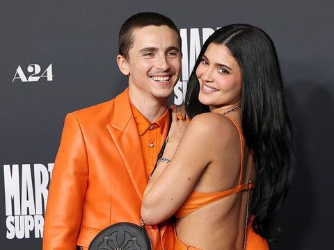 Timothée Chalamet and Kylie Jenner at the 
