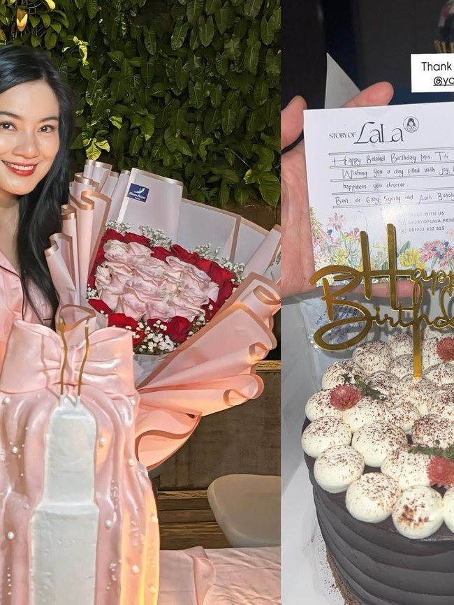 Titi Kamal Rayakan Ultah di Rumah, Dapat Banyak Kue Cantik!