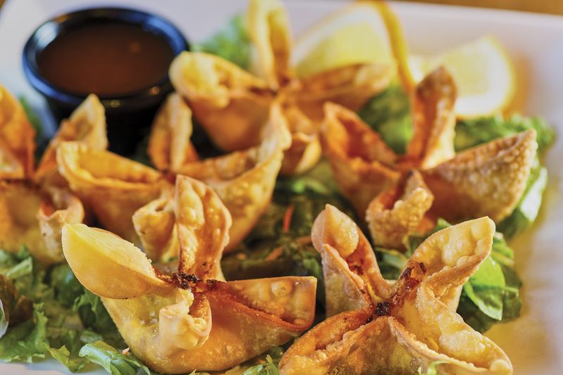 2043481986 Chinese Fast Food Meal with Fried Rice Orange Chicken and Kung Pao