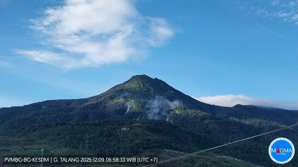 Aktifitas Gunung Talang, Sumatera Barat Level II (Waspada). (Dok. Badan Geologi Kementerian ESDM)