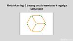 Sederhana Tapi Menjebak! Coba Pindahkan Batang Korek Ini agar Polanya Tepat