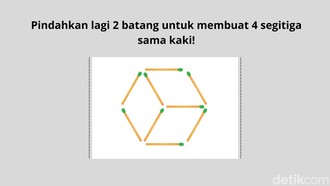 Sederhana Tapi Menjebak! Coba Pindahkan Batang Korek Ini agar Polanya Tepat