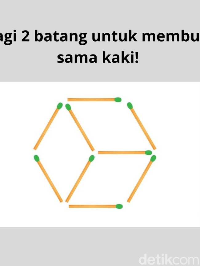 Sederhana Tapi Menjebak! Coba Pindahkan Batang Korek Ini agar Polanya Tepat