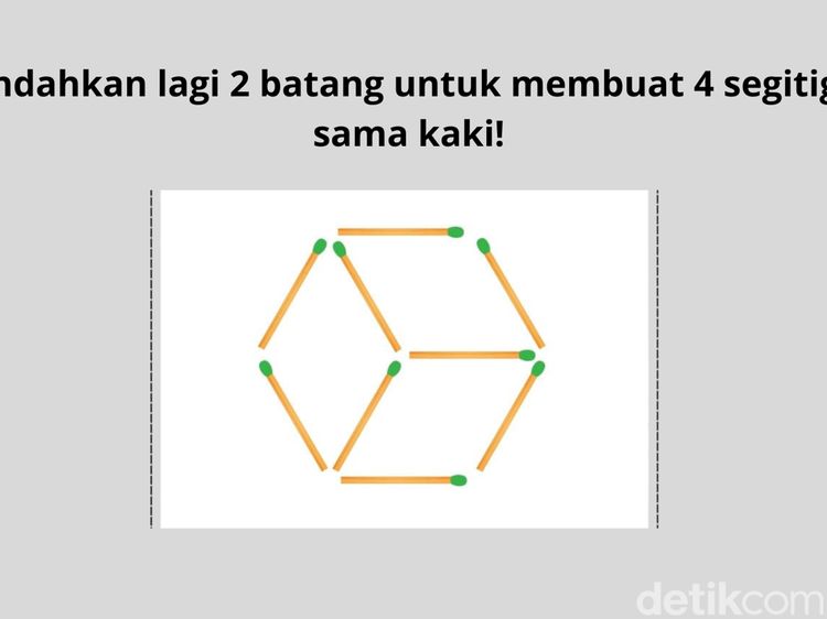 Sederhana Tapi Menjebak! Coba Pindahkan Batang Korek Ini agar Polanya Tepat