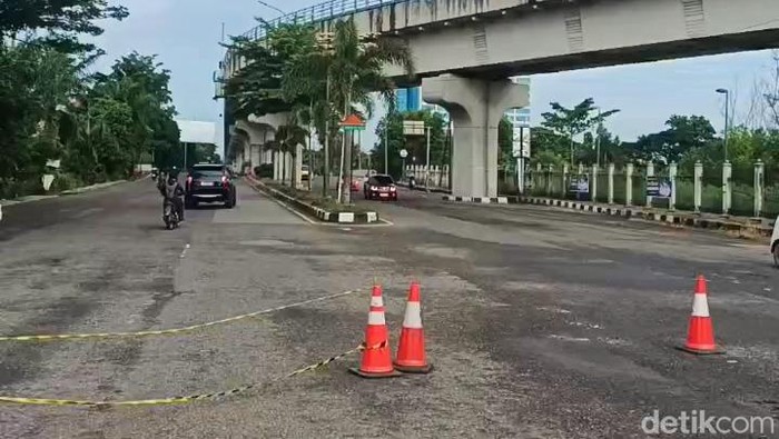 Jalan di Bundaran Air Mancur Jakabaring Ditutup Sementara Selama 4 Hari