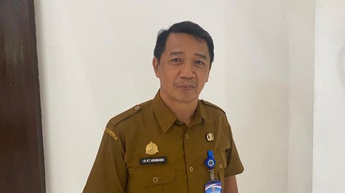 Kalaksa BPBD Karangasem, Ida Bagus Ketut Arimbawa, saat ditemui di DPRD beberapa waktu yang lalu. (I Wayan Selamat Juniasa/detikBali)