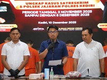 19 Kasus Diungkap, 33 Tersangka Ditangkap Polres Kediri Selama 36 Hari