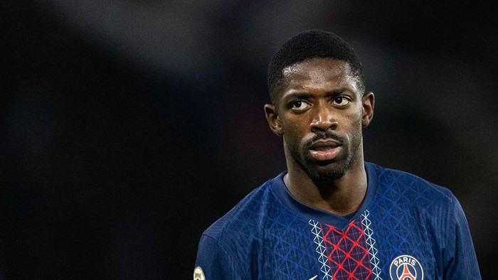 Ousmane Dembele of Paris Saint-Germain plays during the French L1 football match between Paris Saint-Germain (PSG) and Stade Rennais FC at the Parc des Princes stadium in Paris. (Photo by Ibrahim Ezzat/NurPhoto via Getty Images)