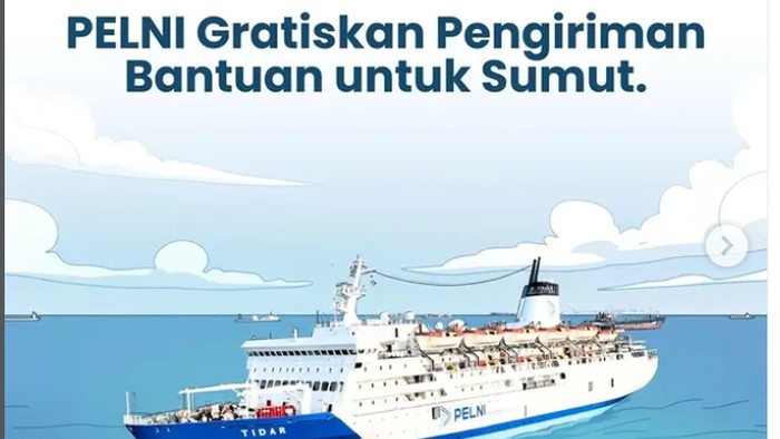 Pelni Gratiskan Pengiriman Bantuan Bencana untuk Sumut, Begini Caranya