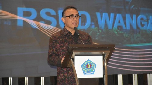 Wali Kota Denpasar I Gusti Ngurah Jaya Negara saat menghadiri penjajakan minat pasar atau market sounding serangkaian KPBU Pengembangan RSUD Wangaya di Jakarta, Rabu (10/12/2025).