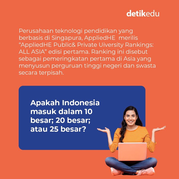 Infografis 25 PTN Terbaik di Asia Versi AppliedHE ALL ASIA 2026 Infografis 25 PTN Terbaik di Asia Versi AppliedHE ALL ASIA 2026