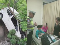 Rem Blong, Honda Brio Hantam Atap Rumah Warga di Tigawasa Buleleng