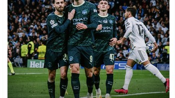 Manchester City menang 2-1 setelah comeback di kandang Real Madrid. Foto: X.com