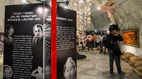 Museum Monpera menggelar pameran temporer Bandung Lautan Api yang menampilkan arsip, foto, artefak dan narasi perjuangan para pahlawan pada peristiwa Bandung Lautan Api. ANTARA FOTO/Raisan Al Farisi